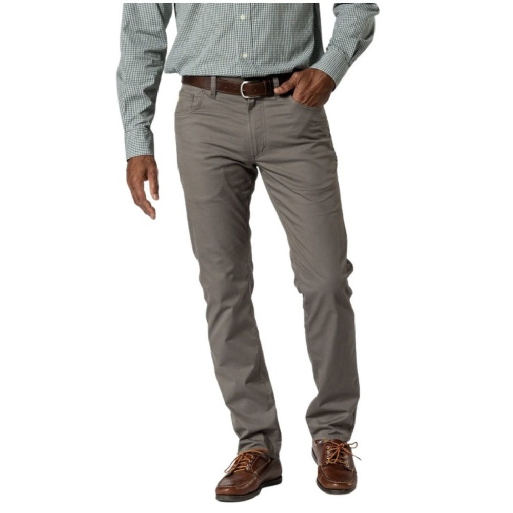 Duck Head Shoreline 5 Pocket Pants Mens 30x32 Brushed Nickel Stretch NWT
